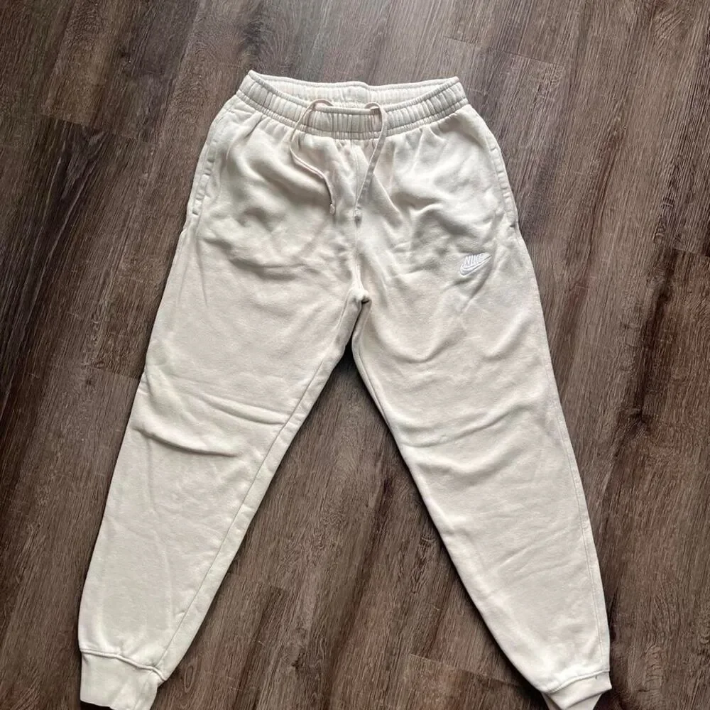 Nike Women's Cream and White Joggers-tracksuits